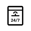 Минималистичная иконка мгновенного отклика 24/7 для чат-ботов онлайн-школ от СмартТаргет Бот