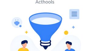 Футуристическая схема автоматизированной воронки продаж для онлайн-школы от компании СмартТаргет Бот в 2026 году